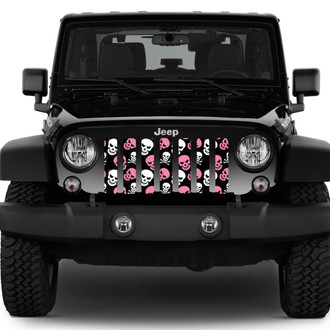 Dirty Acres® - 1-Pc Platinum Skulls Style Pink Perforated Main Grille