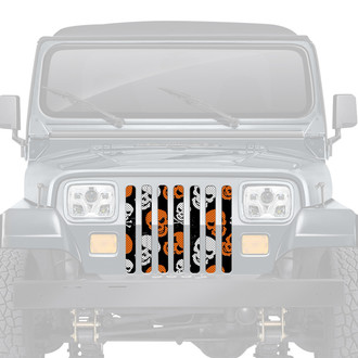 Dirty Acres® - 1-Pc Platinum Skulls Style Pink/Green Perforated Main Grille