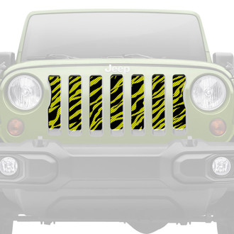 Dirty Acres® - 1-Pc Platinum Yellow Zebra Style Perforated Main Grille