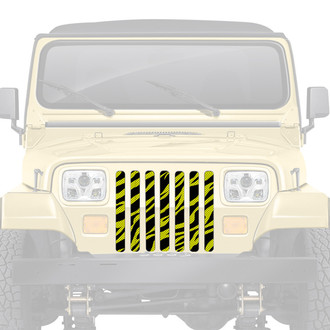 Dirty Acres® - 1-Pc Platinum Yellow Zebra Style Perforated Main Grille