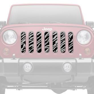 Dirty Acres® - 1-Pc Platinum Zebra Style Perforated Main Grille