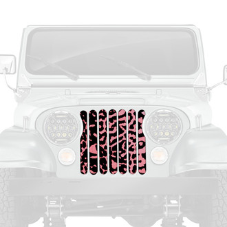 Dirty Acres® - 1-Pc Cheetah Style Pink Perforated Main Grille
