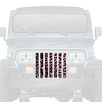 Dirty Acres® - 1-Pc Cheetah Style Pink Perforated Main Grille