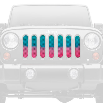 Dirty Acres® - 1-Pc Ombre Style Pink/Teal Perforated Main Grille