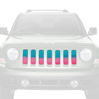 Dirty Acres® - 1-Pc Ombre Style Pink/Teal Perforated Main Grille