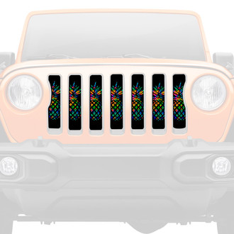 Dirty Acres® - 1-Pc Pretty Pineapples Style Multicolor Perforated Main Grille