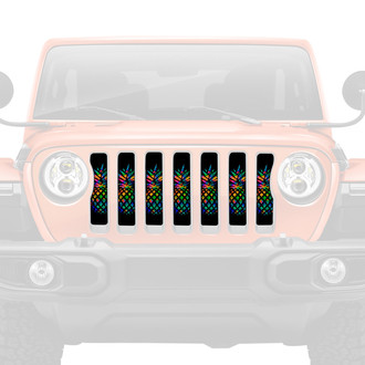Dirty Acres® - 1-Pc Pretty Pineapples Style Multicolor Perforated Main Grille