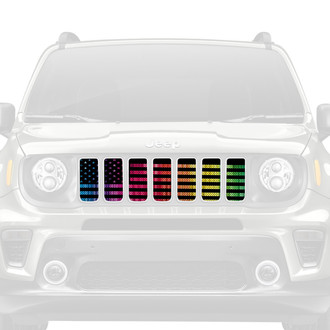 Dirty Acres® - 1-Pc Pride American Flag Style Perforated Main Grille