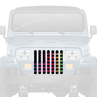 Dirty Acres® - 1-Pc Pride American Flag Style Perforated Main Grille