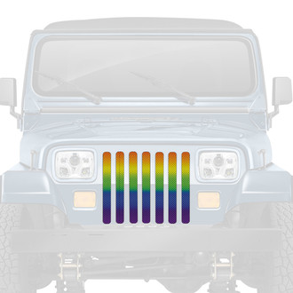 Dirty Acres® - 1-Pc Pride Flag Ombre Style Perforated Main Grille