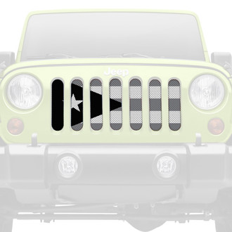 Dirty Acres® - 1-Pc Tactical Puerto Rico Flag Style Perforated Main Grille