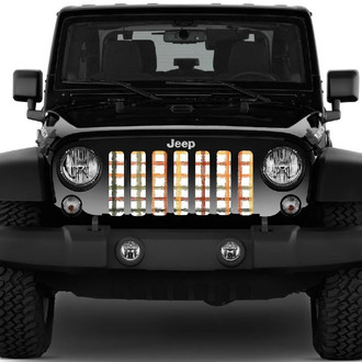 Dirty Acres® - 1-Pc Pumpkin Plaid Style Perforated Main Grille