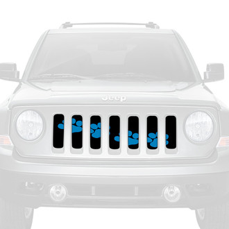 Dirty Acres® - 1-Pc Puppy Paw Prints Style Blue Perforated Main Grille