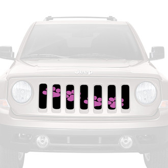 Dirty Acres® - 1-Pc Puppy Paw Prints Style Purple Perforated Main Grille