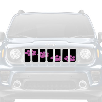 Dirty Acres® - 1-Pc Puppy Paw Prints Style Purple Perforated Main Grille