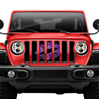 Dirty Acres® - 1-Pc Camo Kiss Style Purple Perforated Main Grille