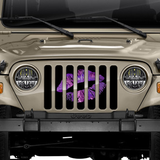 Dirty Acres® - 1-Pc Camo Kiss Style Purple Perforated Main Grille