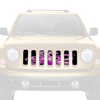 Dirty Acres® - 1-Pc Octopus Style Purple/White/Black Perforated Main Grille