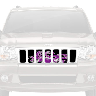 Dirty Acres® - 1-Pc Octopus Style Purple/White/Black Perforated Main Grille