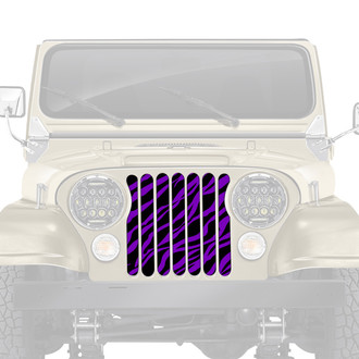 Dirty Acres® - 1-Pc Purple Zebra Style Perforated Main Grille
