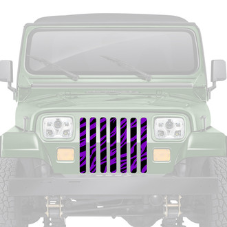 Dirty Acres® - 1-Pc Purple Zebra Style Perforated Main Grille