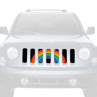 Dirty Acres® - 1-Pc Rainbow Pride Flag Style Perforated Main Grille