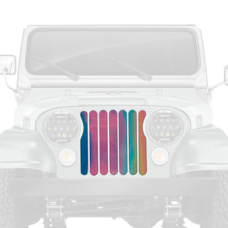 Dirty Acres® - 1-Pc Rainbow Chrome Style Perforated Main Grille