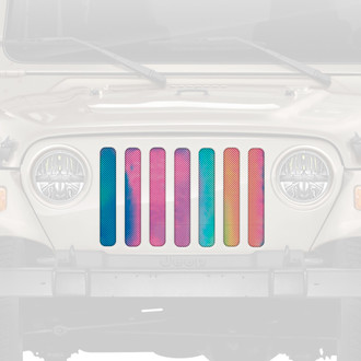 Dirty Acres® - 1-Pc Rainbow Chrome Style Perforated Main Grille