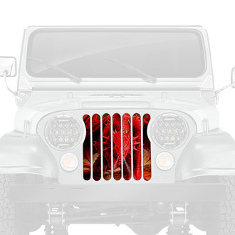 Dirty Acres® - 1-Pc Dragon Style Red Perforated Main Grille