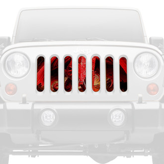 Dirty Acres® - 1-Pc Dragon Style Red Perforated Main Grille