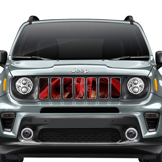 Dirty Acres® - 1-Pc Dragon Style Red Perforated Main Grille