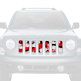 Dirty Acres® - 1-Pc Red Hawaiian Hibiscus Style Perforated Main Grille