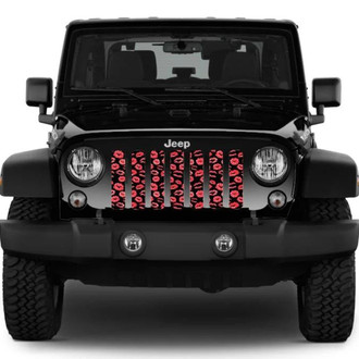 Dirty Acres® - 1-Pc Red Lip Kisses Style Perforated Main Grille