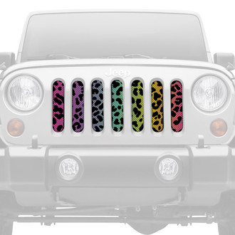 Dirty Acres® - 1-Pc Cheetah Style Rainbow Perforated Main Grille