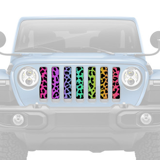 Dirty Acres® - 1-Pc Cheetah Style Rainbow Perforated Main Grille