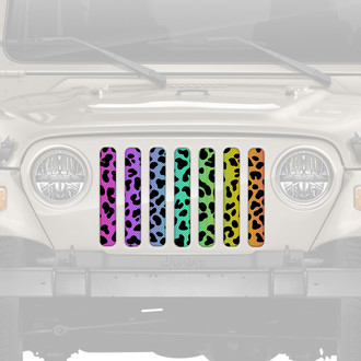 Dirty Acres® - 1-Pc Cheetah Style Rainbow Perforated Main Grille
