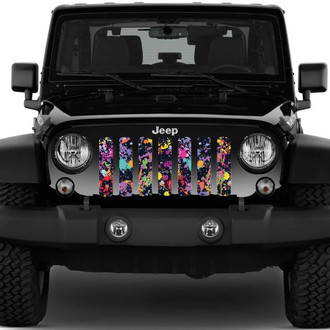 Dirty Acres® - 1-Pc Rainbow Splatter Paint Style Perforated Main Grille