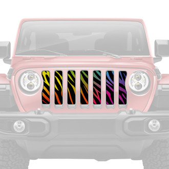 Dirty Acres® - 1-Pc Rainbow Zebra Style Perforated Main Grille