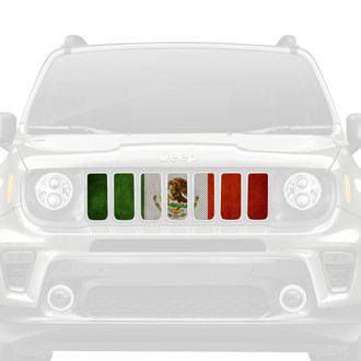 Dirty Acres® - 1-Pc Rustic Mexico Flag Style Perforated Main Grille