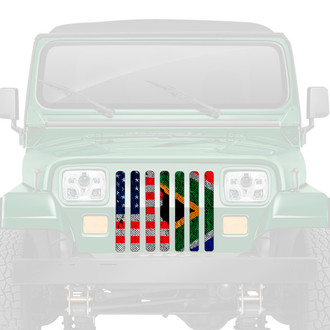Dirty Acres® - 1-Pc South Africa American Flag Style Perforated Main Grille