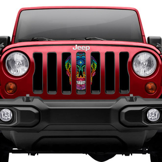 Dirty Acres® - 1-Pc Sugar Skull Rainbow Style Perforated Main Grille