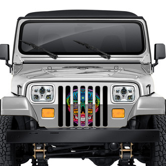Dirty Acres® - 1-Pc Sugar Skull Rainbow Style Perforated Main Grille