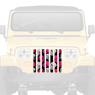 Dirty Acres® - 1-Pc Skulls Style Pink Perforated Main Grille