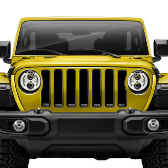 Dirty Acres® - 1-Pc Solid Color Style Black Perforated Main Grille
