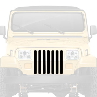 Dirty Acres® - 1-Pc Solid Color Style Black Perforated Main Grille