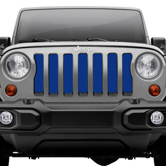 Dirty Acres® - 1-Pc Solid Color Style Blue Perforated Main Grille