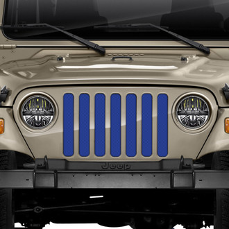 Dirty Acres® - 1-Pc Solid Color Style Blue Perforated Main Grille