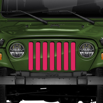 Dirty Acres® - 1-Pc Solid Color Style Bright Pink Perforated Main Grille