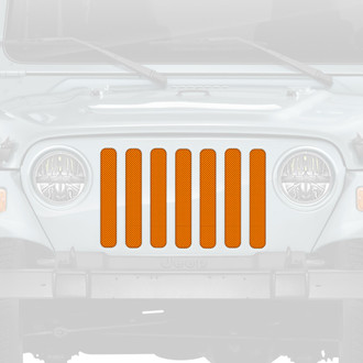 Dirty Acres® - 1-Pc Solid Color Style Orange Perforated Main Grille