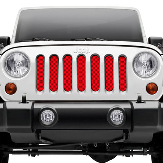 Dirty Acres® - 1-Pc Solid Color Style Red Perforated Main Grille